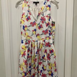 BANANA REPUBLIC FLORAL FIT & FLAIR DRESS SZ 2P